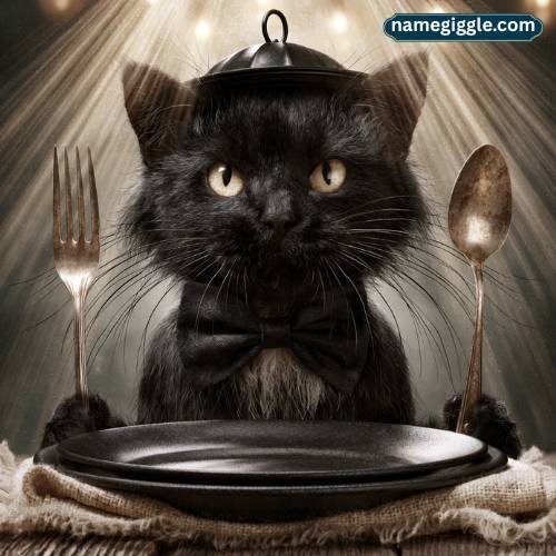Food-Inspired Funny Black Cat Names