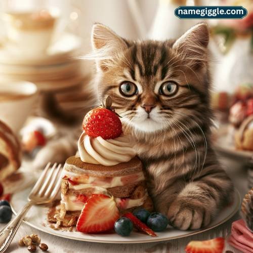 Funny Dessert Names for Cats