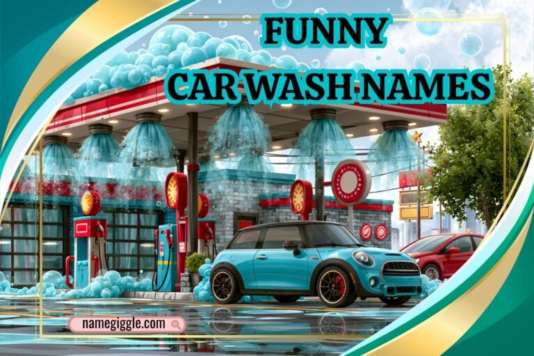 funny car wash names